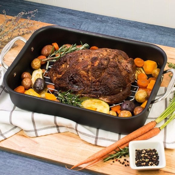 Roasting HIC Kitchen Roasting Wire Rack: Heavyweight Chrome-Plated Steel, 10x6" - Picture 2 of 3